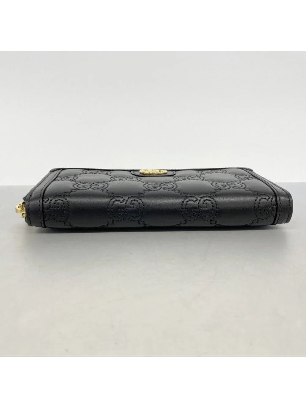 Gucci Wallet Leather Black Gold - Picture 2 of 6